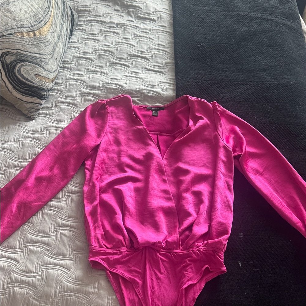 Forever 21 Pink Satin Pajama Set - Picture 5 of 10